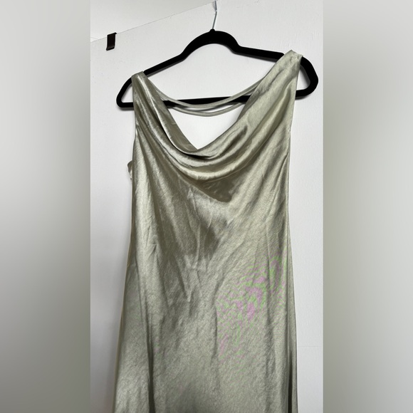 NWT - Meshki Sage green maxi dress with asymmetrical hem - Picture 6 of 6